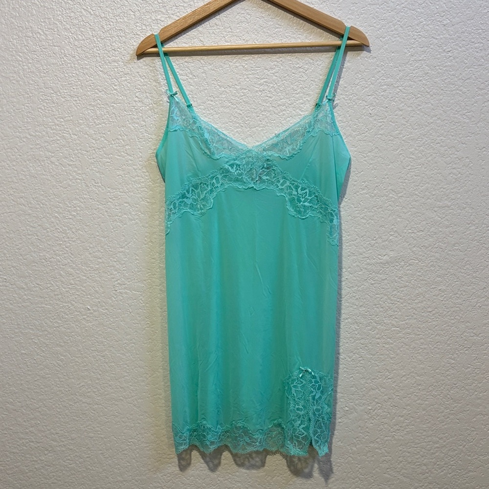 Victoria's Secret Aqua Lace Chemise